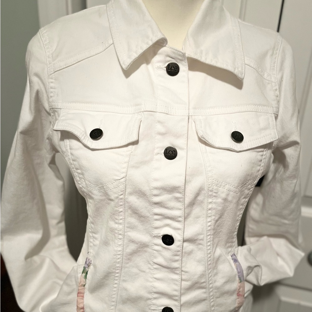 Bunny denim white jacket